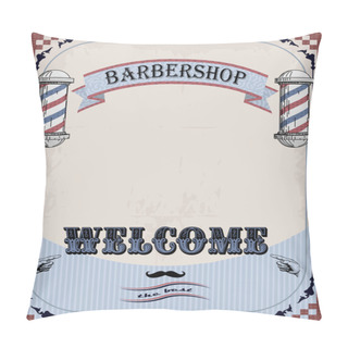 Personality  Frame Border Sign Signboard Fascia Or Shingle For Barber, Coiffe Pillow Covers