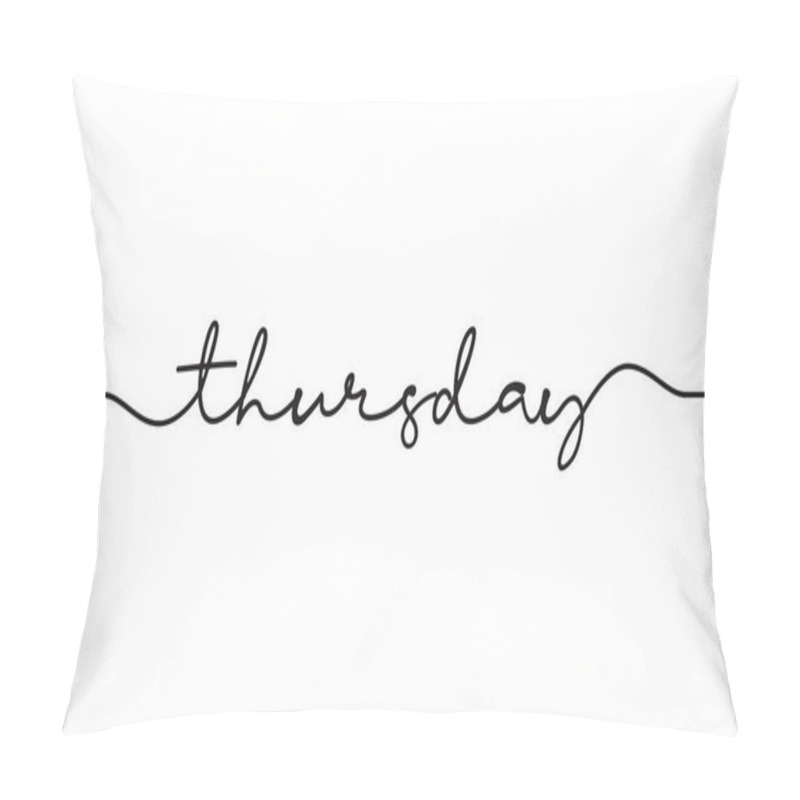 Personality  thursday word handwritten design vector	 pillow covers