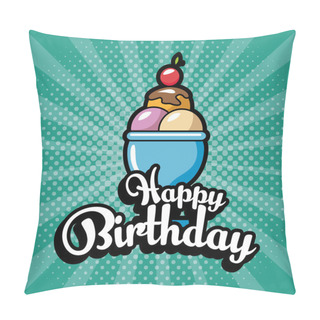 Personality  Happy Birthday Celebration Card Pillow Covers