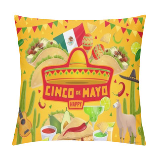 Personality  Happy Cinco De Mayo, Mexican Fiesta Celebration Pillow Covers