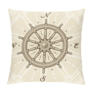 Personality  Vintage Ship Wheel Pillow Covers