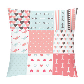 Personality  Seamless Pattern Valentine's Day Pillow Covers
