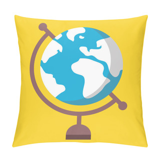 Personality  Vector Globe Icon Pillow Covers