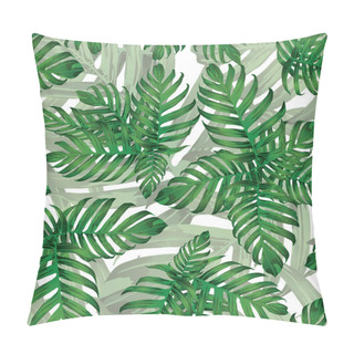 Personality  Palm Monstera Seamless Pattern Pillow Covers