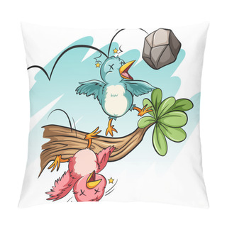 Personality  Birds Hit By The Stone Pillow Covers