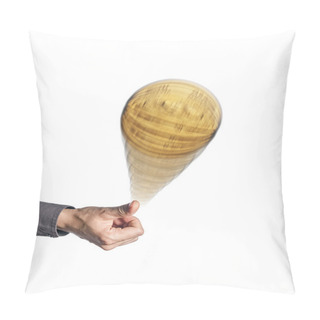 Personality  Person's Hand Throwing Up A Coin Pillow Covers