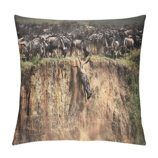 Personality  Herd Of Wild Animals In The Savannah Of Kenya Pillow Covers