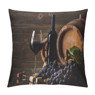 Personality  Still Life With Red Wine Pillow Covers