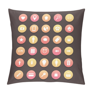 Personality  Communication Icons Set Vector Illustration  Pillow Covers