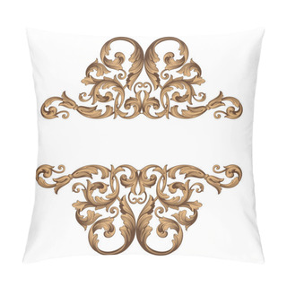 Personality  Vintage Baroque Ornament Vector Pillow Covers
