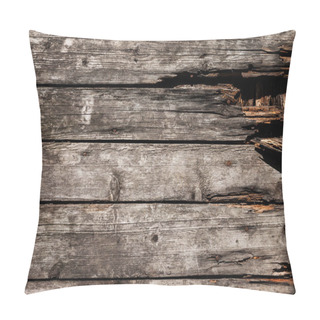 Personality  Background Of Old Wooden Gray, Brown, Shabby Boards Pillow Covers