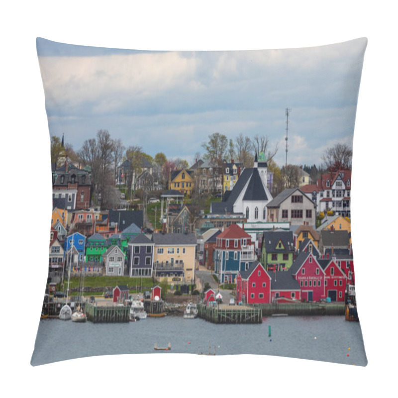 Personality  The Historic City Of Lunenburg In Nova Scotia Canada Pillow Covers
