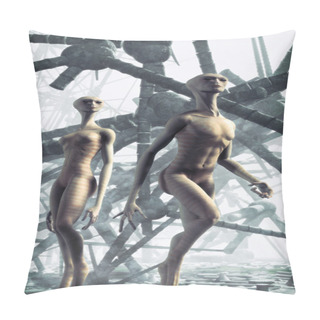 Personality  Alien Couple Pillow Covers
