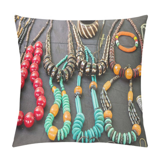 Personality  African Traditional Handmade Bright Colorful Beads Bracelets, Necklaces, Pendants. Craftsmanship. African Fashion. Traditional Ornament  Accessories. Pillow Covers