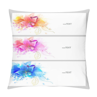 Personality  Watercolor Colorful Flowers Pillow Covers