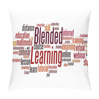 Personality  Blended Learning, Word Cloud Concept 4 Pillow Covers