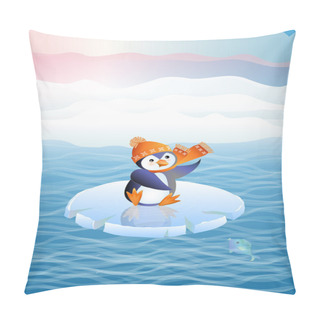 Personality  Penguin On An Ice Floe Pillow Covers