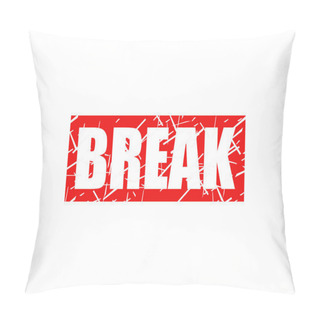 Personality  Break Red Stamp Decor Pillow Covers