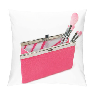 Personality  Open Handbag With Cosmetic Brushes Pillow Covers