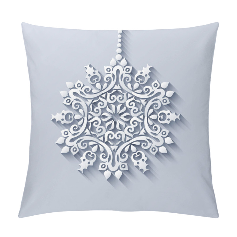 Personality  Modern vector decorative ornamental snowflake. pillow covers