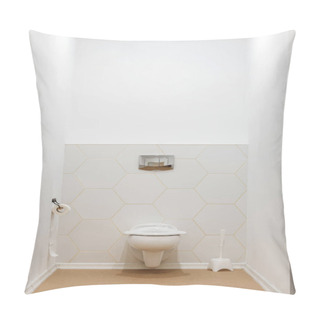 Personality  Clean White Toilet Bowl In Toilet In Modern Kindergarten  Pillow Covers