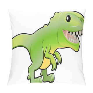 Personality  Cute Tyrannosaurus Rex Dinosaur Illustration Pillow Covers