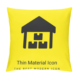 Personality  Boxes Minimal Bright Yellow Material Icon Pillow Covers