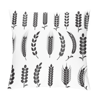 Personality  Wheat Seeds Isolated On White Pillow Covers