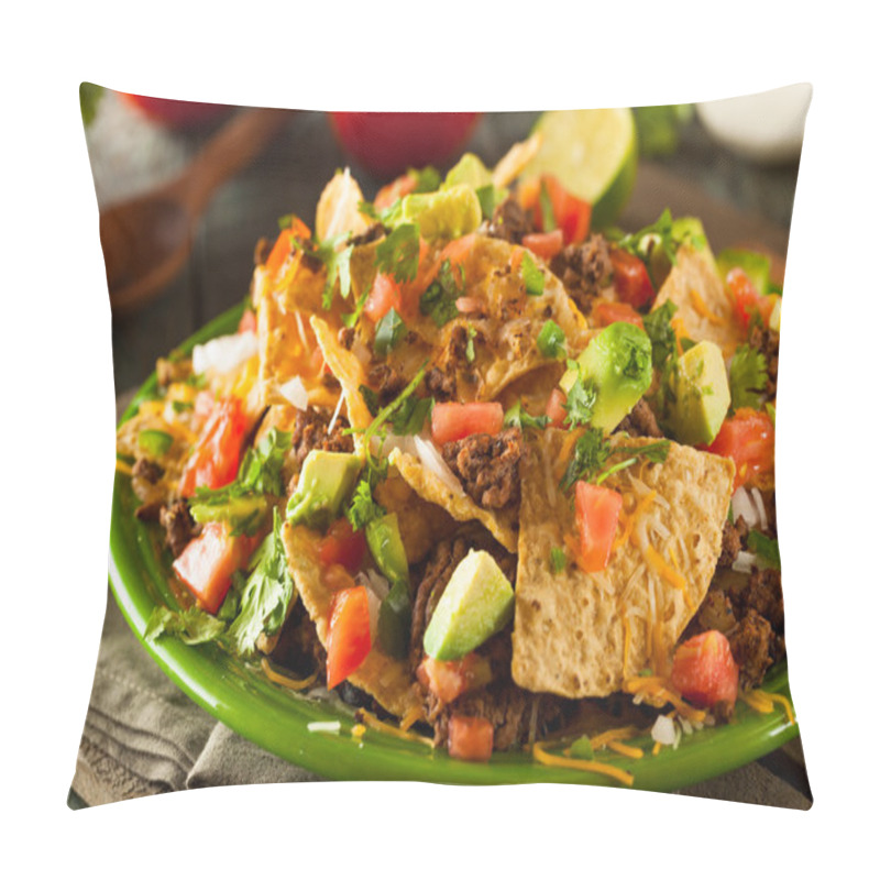 Personality  Loaded Beef and Cheese Nachos pillow covers