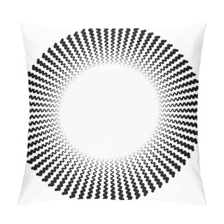 Personality  Abstract Radiating Lines Element. Pillow Covers