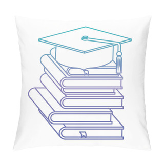 Personality  Hat Graduation With Pile Books Pillow Covers