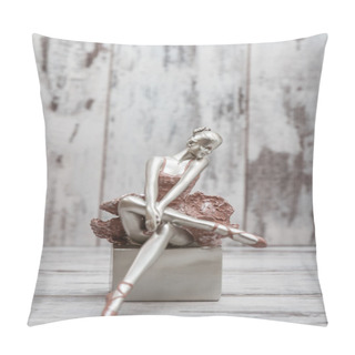 Personality  Ballerina Figure With Pink Dress Pillow Covers