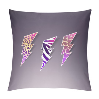 Personality  Set Of Skin Lightnings - Vector Pillow Covers