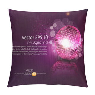 Personality  Vector Background With A Mirror Ball And Reflection Pillow Covers