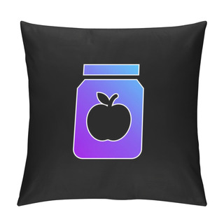 Personality  Apple Jam Blue Gradient Vector Icon Pillow Covers
