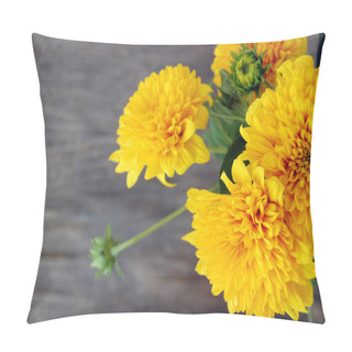 Personality  Bouquet Of Yellow Chrysanthemum Pillow Covers