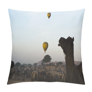 Personality  Camels With Hot Air Balloons Pillow Covers