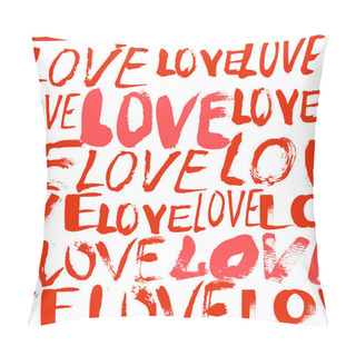 Personality  Pattern With Hand Painted Words Love Pillow Covers