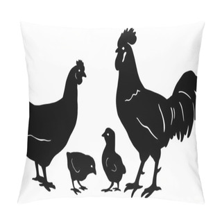 Personality  Chicken Family Pillow Covers