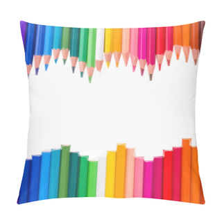 Personality  Frame Of Multicolored Pensils Pillow Covers