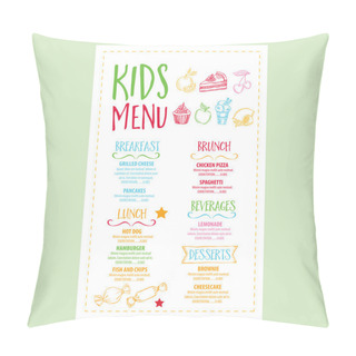 Personality  Restaurant Cafe Menu, Template Design.  Pillow Covers