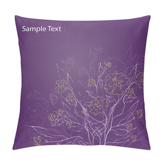 Personality  Excellent Purple Floral Background - Vector Illustration Pillow Covers