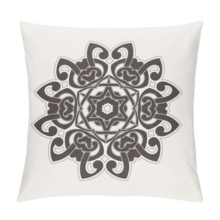 Personality  Vector Mandala. Gothic Lace Tattoo. Celtic Weave With Sharp Corners. Pillow Covers