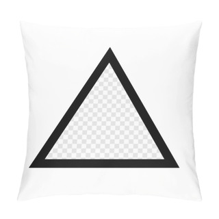 Personality  Triangle Line Frame Black Transparent Vector Design Pillow Covers