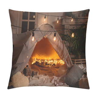 Personality  Handmade Tent With Lights Pillow Covers