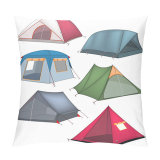 Personality  Set Of Tourist Tents Pillow Covers