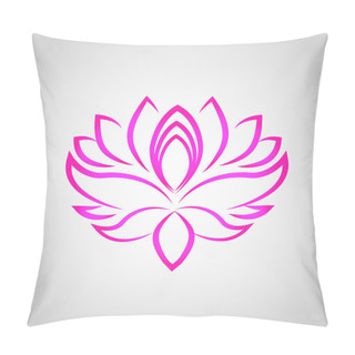 Personality  Lotus Flower Logo Vector Pillow Covers