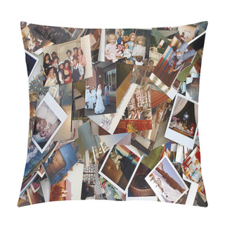 Personality  Lots Of Old Color Photos  Pillow Covers