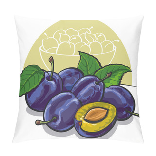 Personality  Ripe Plums Pillow Covers