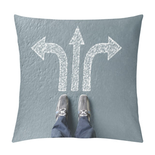 Personality   Man Standing With Arrow Choices Pillow Covers